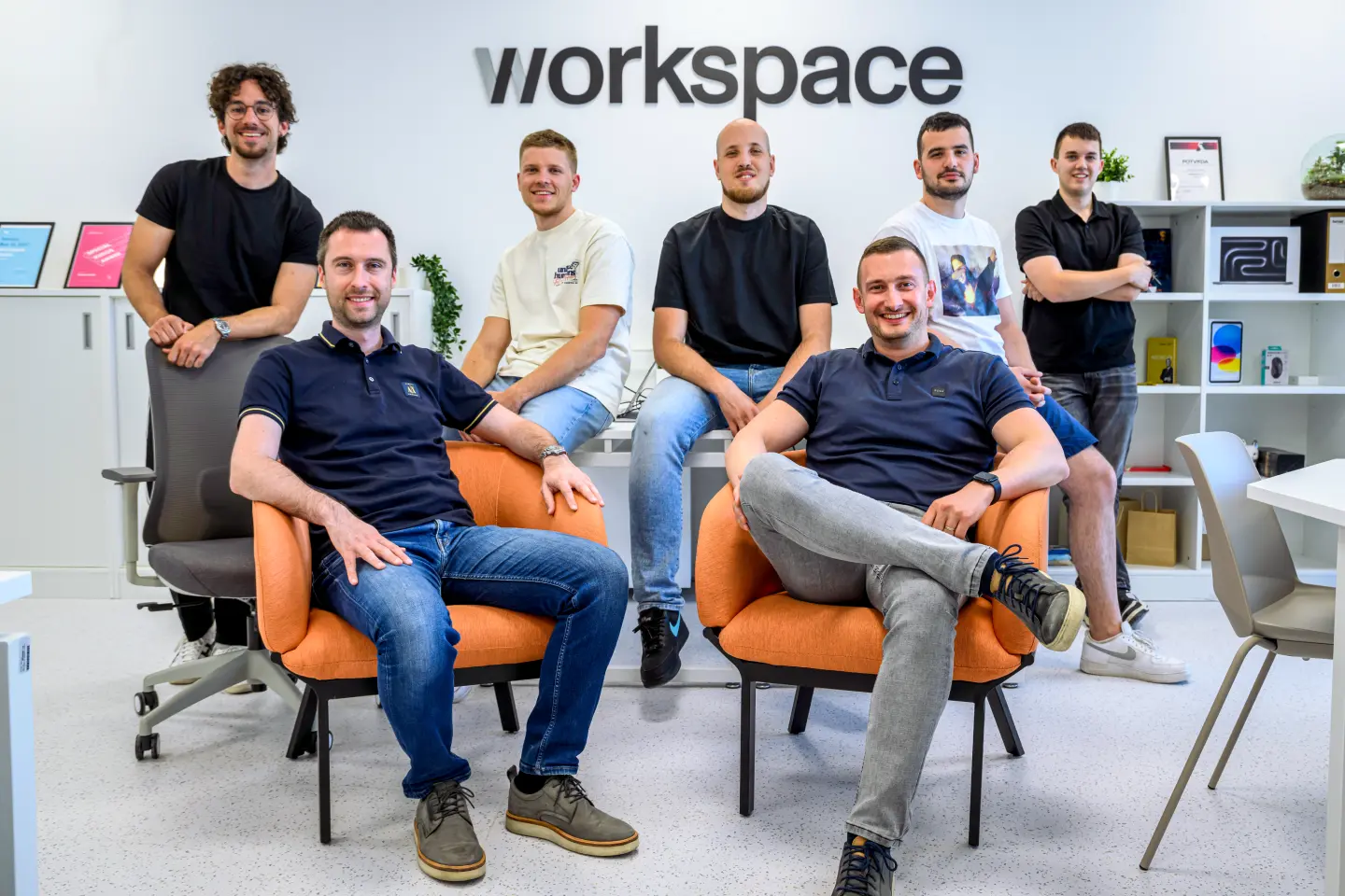 Workspace team in the office